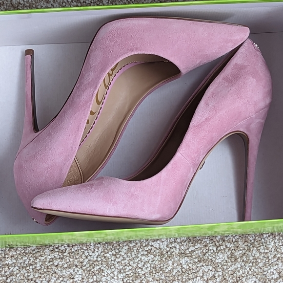 SAM EDELMAN DANNA, PINK SUEDE STILETTO HEELS. NIB! SIZE 8.5 - Picture 2 of 10